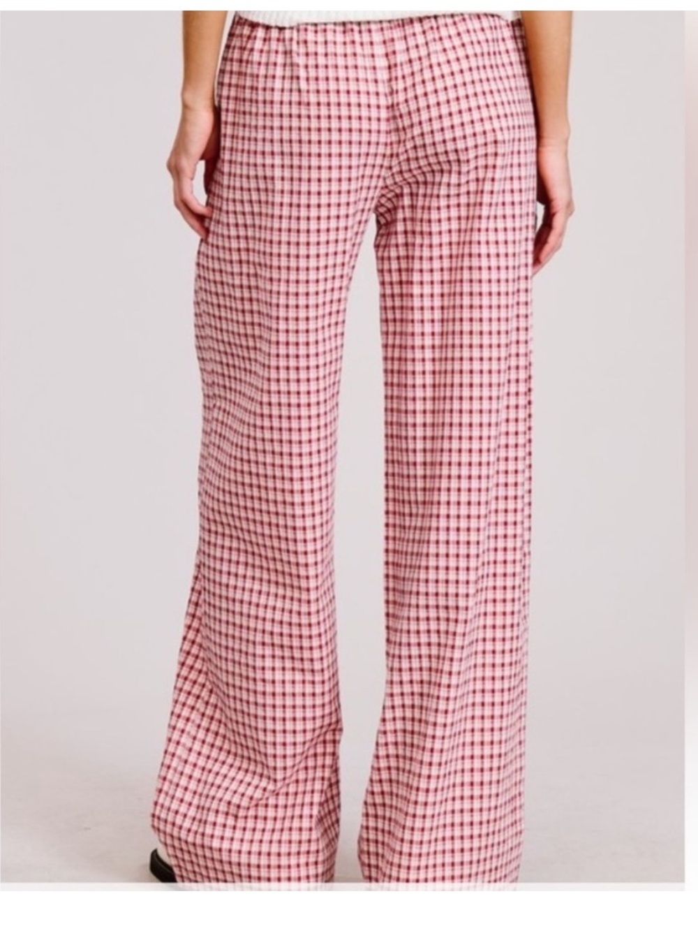 Mimosa Ginham Checkered Wide Leg Lounge Pants Sz Sm. Like new. - Picture 8 of 10
